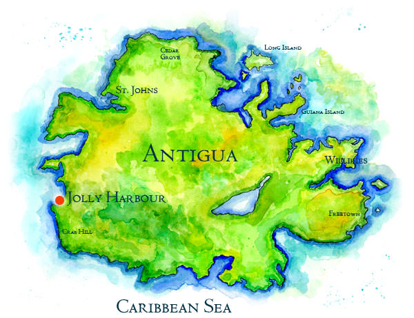 Map of Antigua