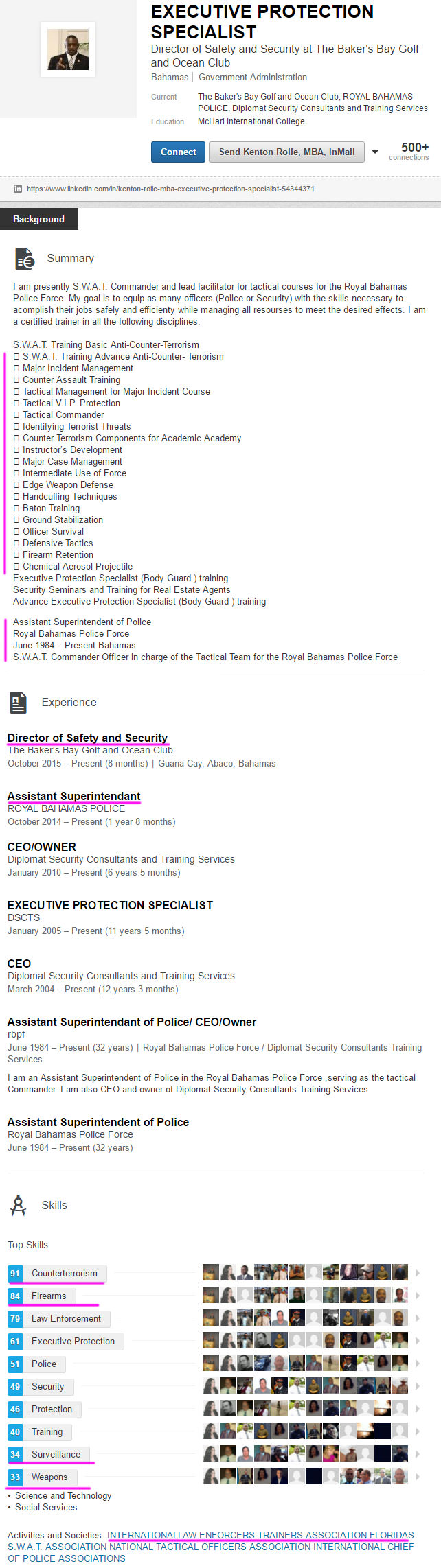 Police or Bakers Bay Security