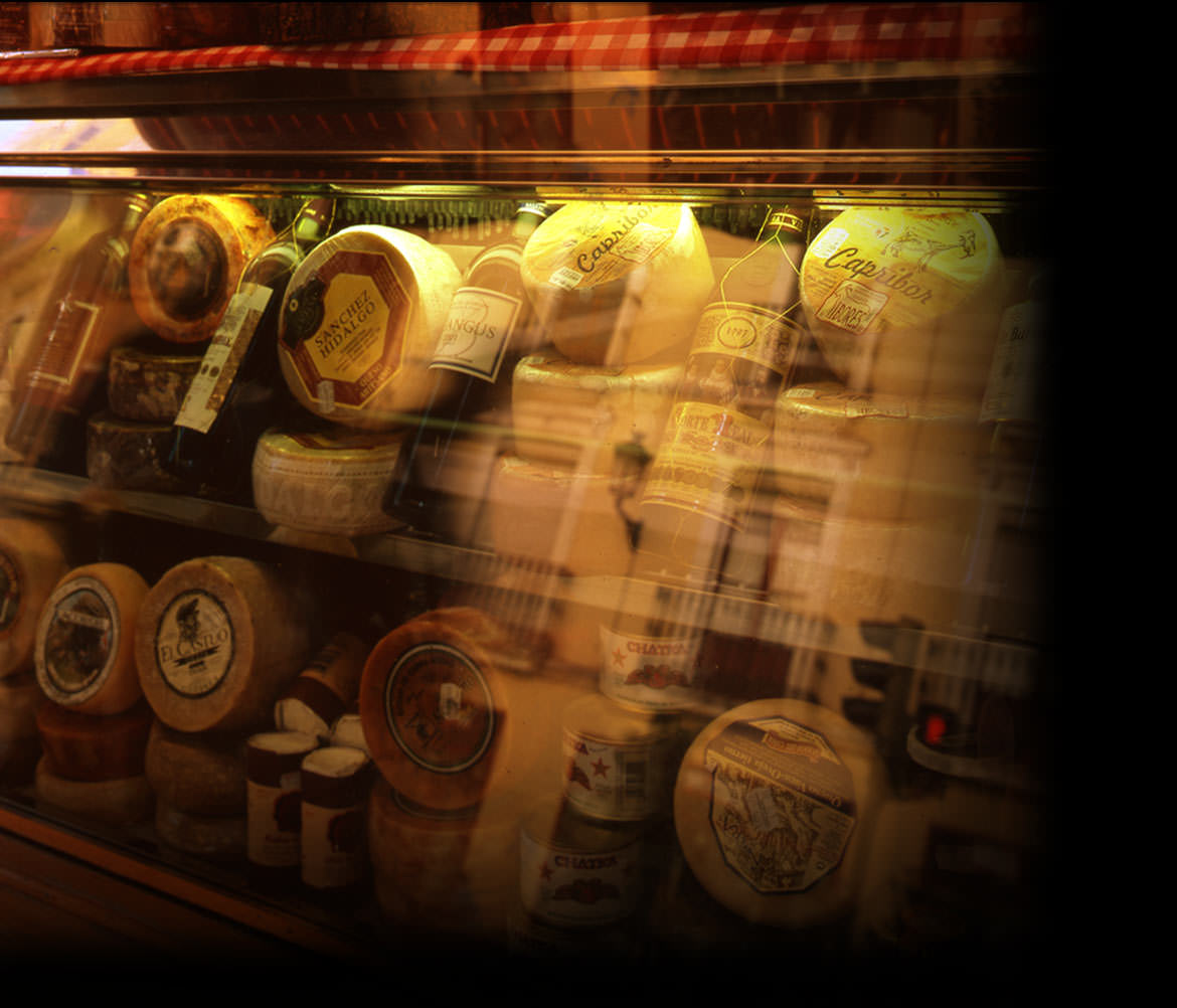 Cheese on display in Extremadura