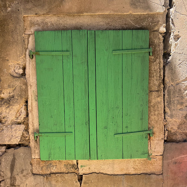 Green Wooden Window