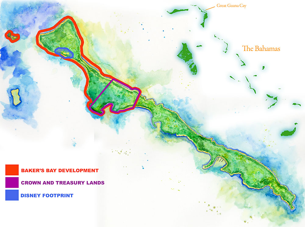 Guana Map, showing Crown Land