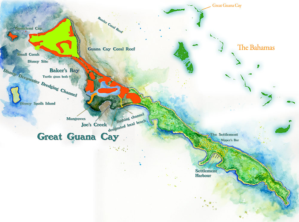 Guana Map, after development