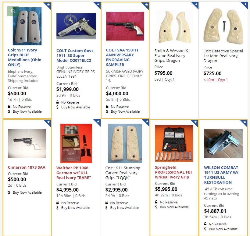 Ivory being sold on Gunbroker.com