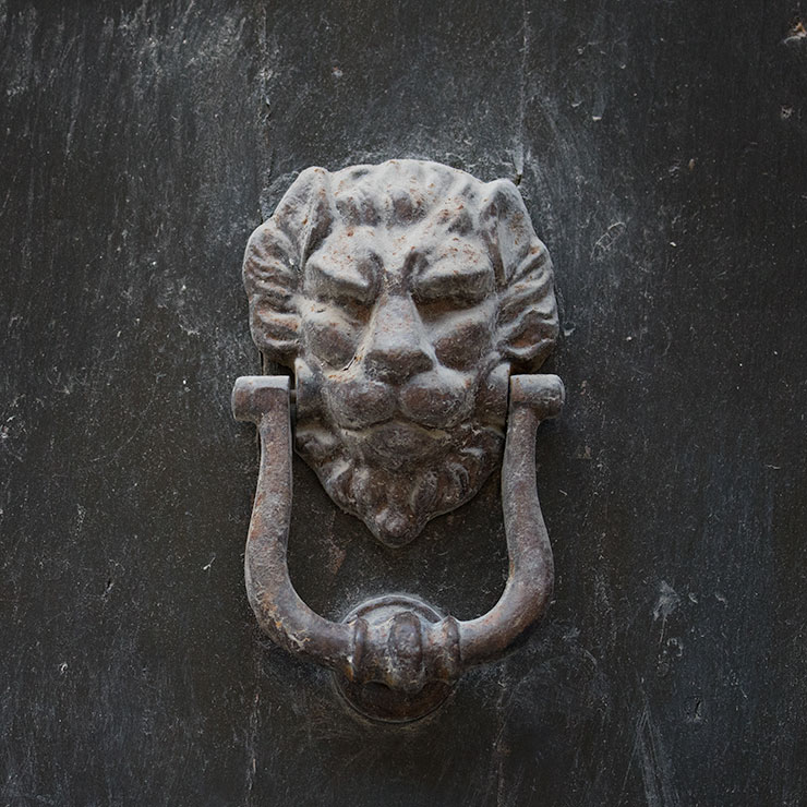 Lion door knocker in Havana