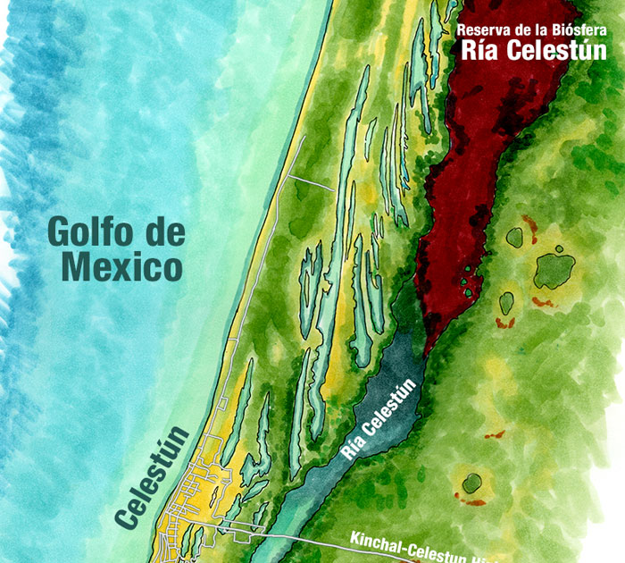 Map Detail of Celestún