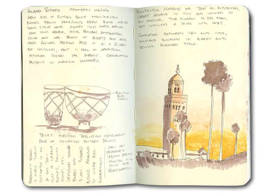 Marrakech Journal, painting of the Koutoubia