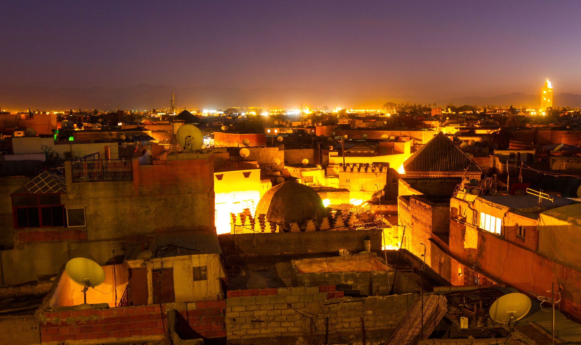 View of the Atlas Mountains from Marrakech