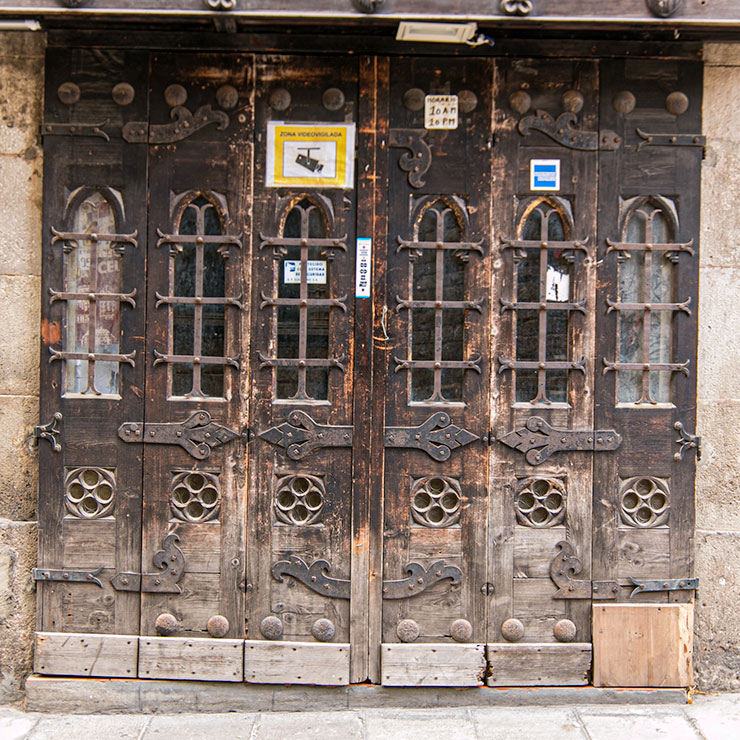 Middle Ages Doors in Barcelona