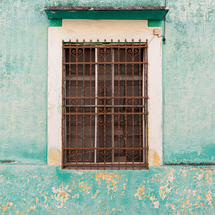 Window in Celestun, Mexico
