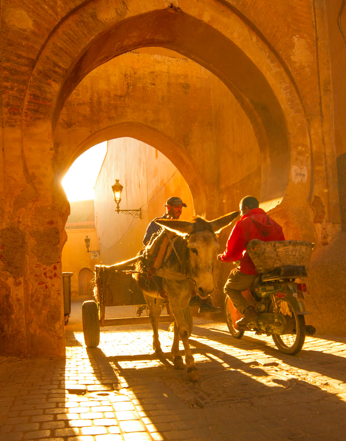 Keyhole Arches near the Ben Youssef School