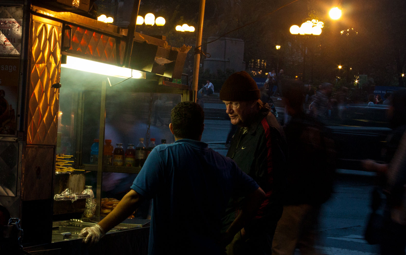 Union Square Photo. New York Hotdog Stand.