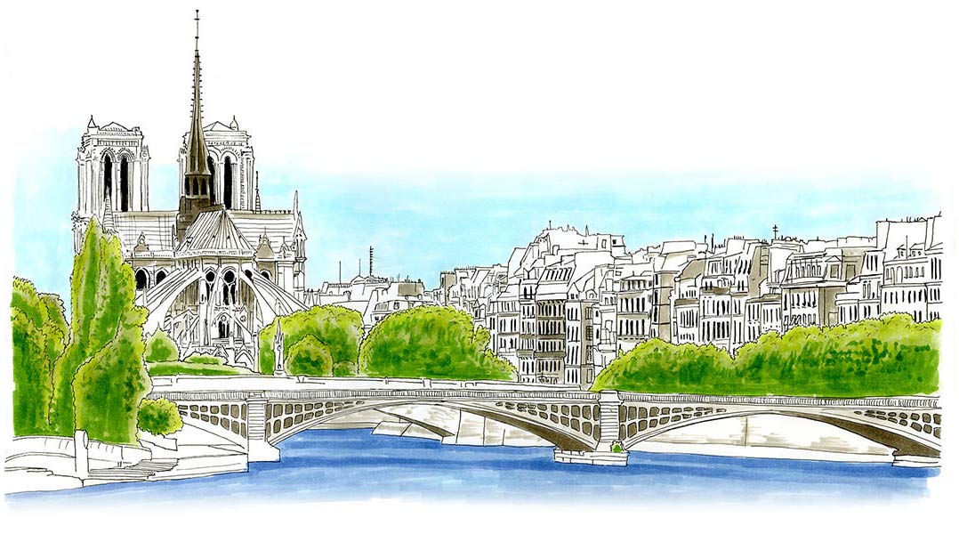 Notre Dame, Paris Sketch