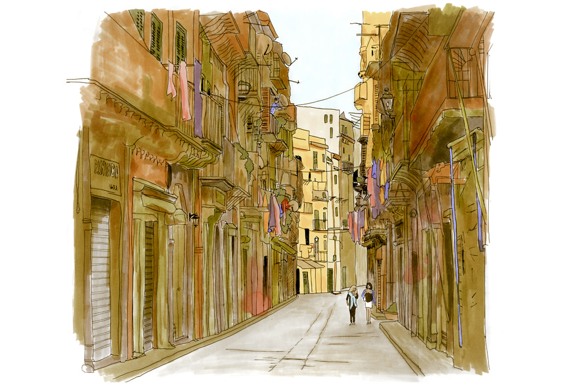 Street Scene from Palermo, Sicily