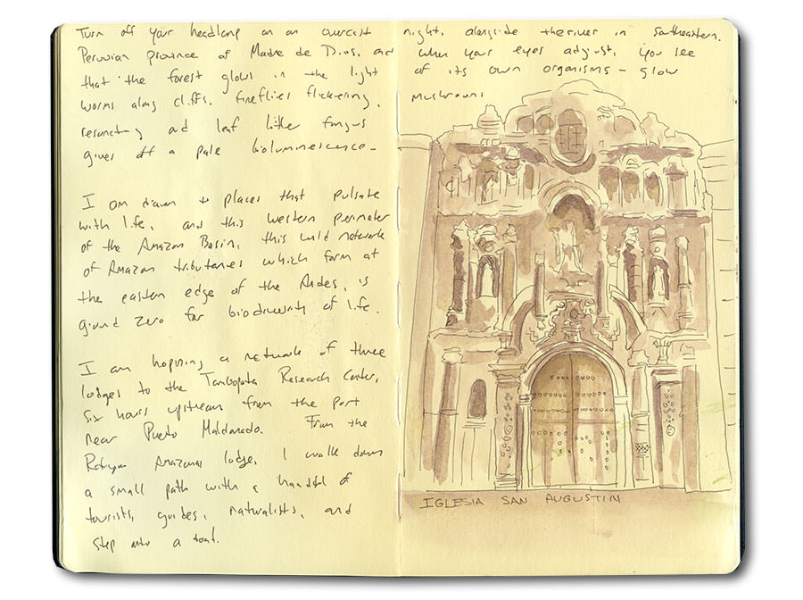 Sketch of Church in Lima, Peru
