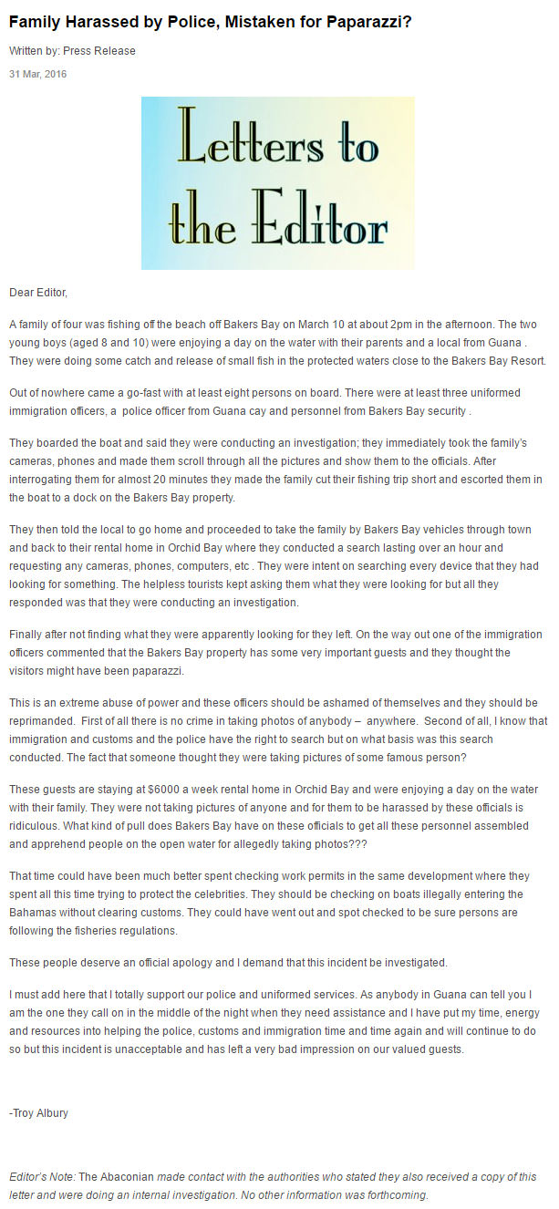 Photographing at Bakers Bay