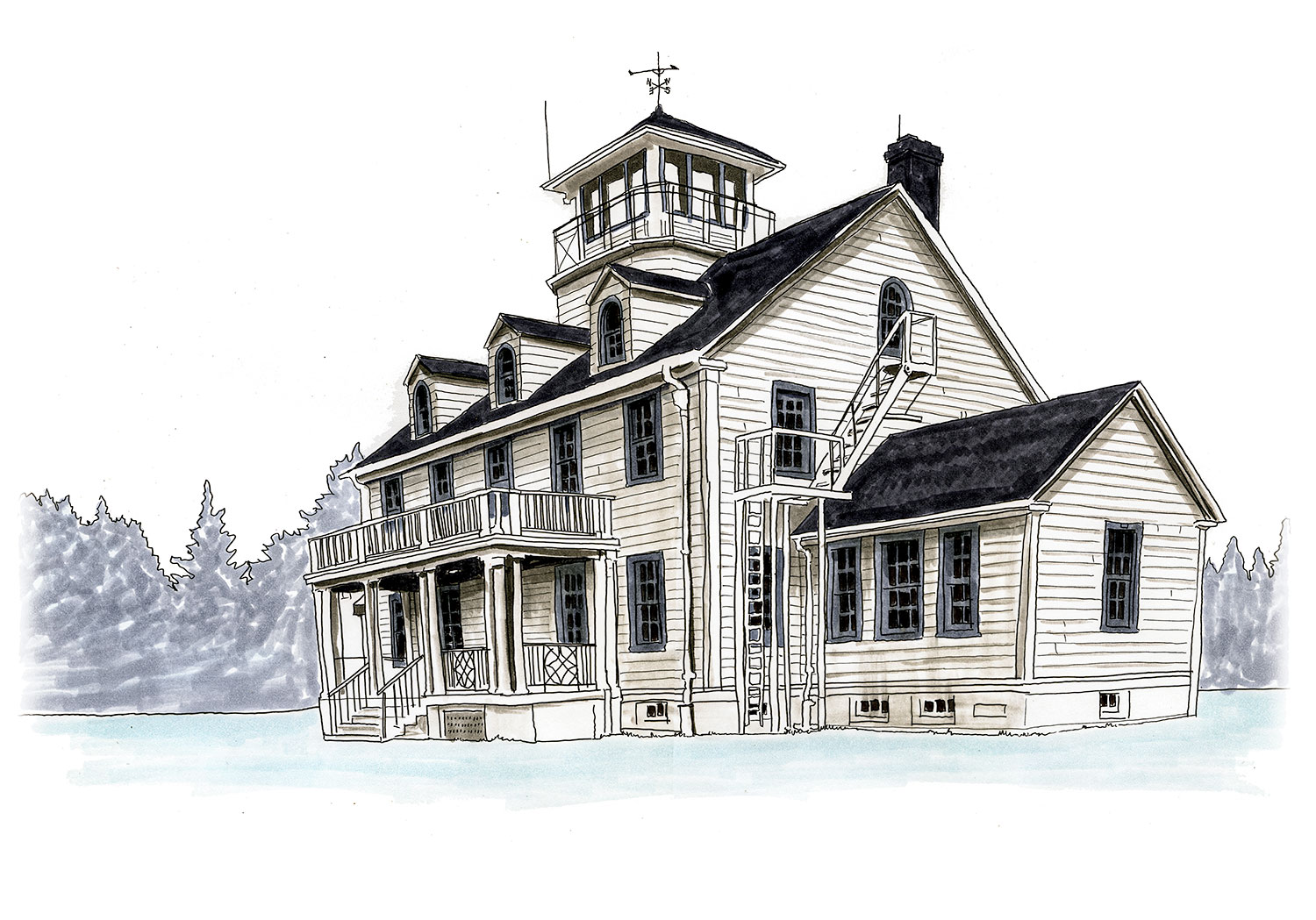 Sketch of the Point Adams Research Station