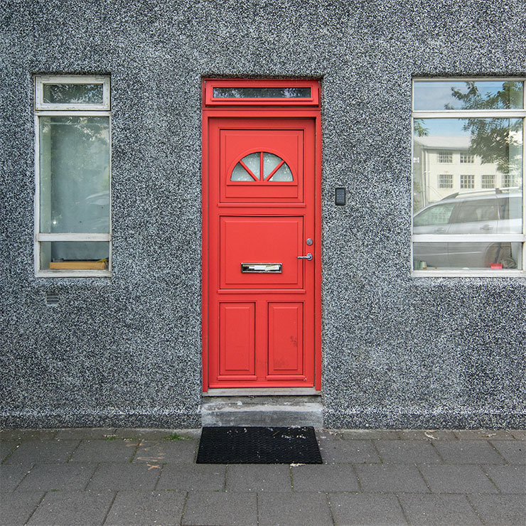 Red Door in Reykjavík, Iceland
