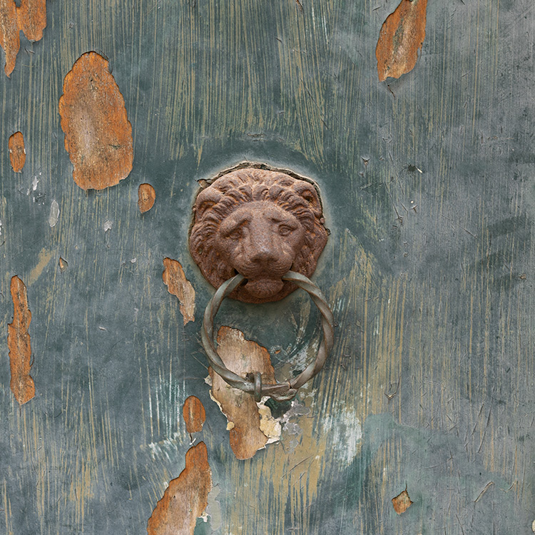Rusted Lion Door Knocker