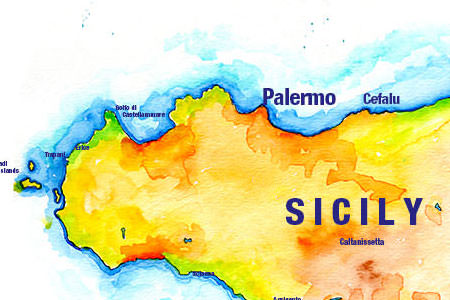 Map of Sicily