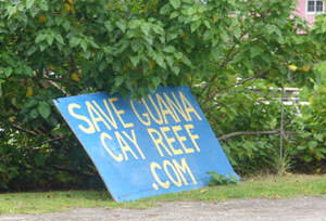 Sign for Save Guana Cay