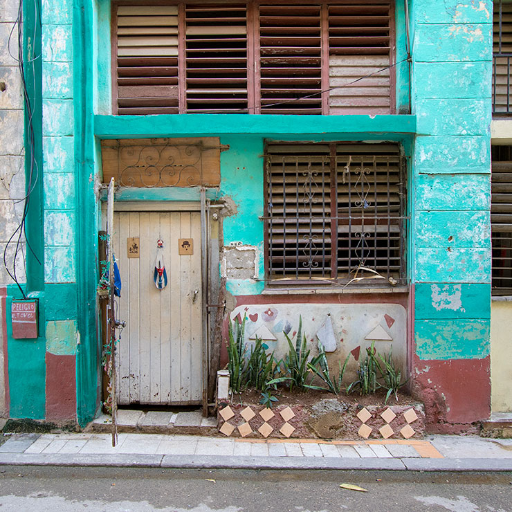 Turquoise Door in Havana