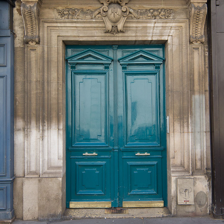 Turquoise Door in Paris