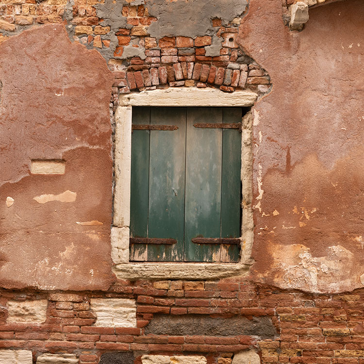Wooden Window in Venice, Italy