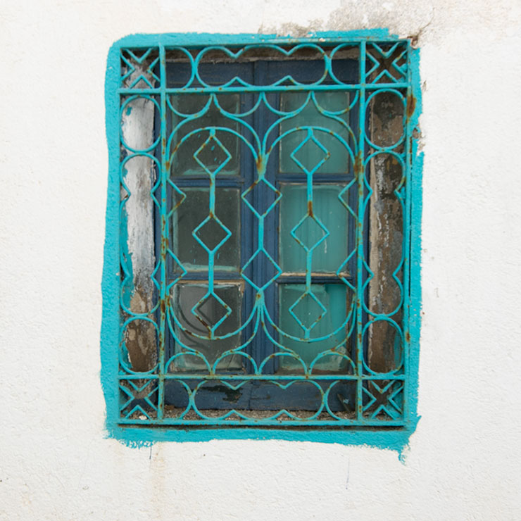 Wrought Iron Window in Cadaques, Spain
