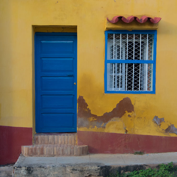 Yellow and blue house in Trinidad, Cuba