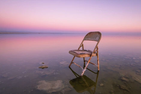 Bombay Beach, California at last light