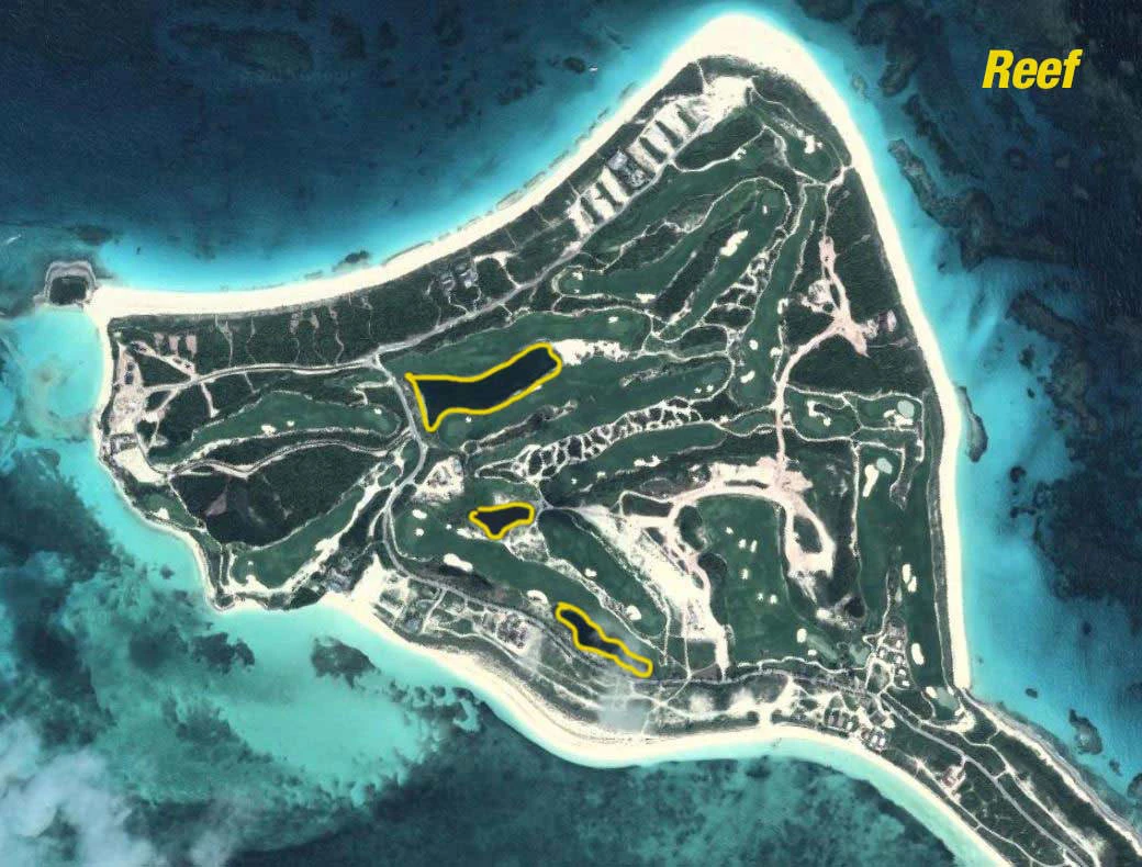 Golf course ponds at Bakers Bay