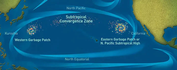 NOAA Map of the Great Pacific Garbage Patch