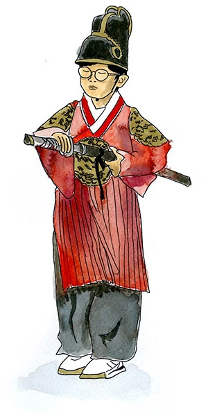 Boy dressed in Hanbok