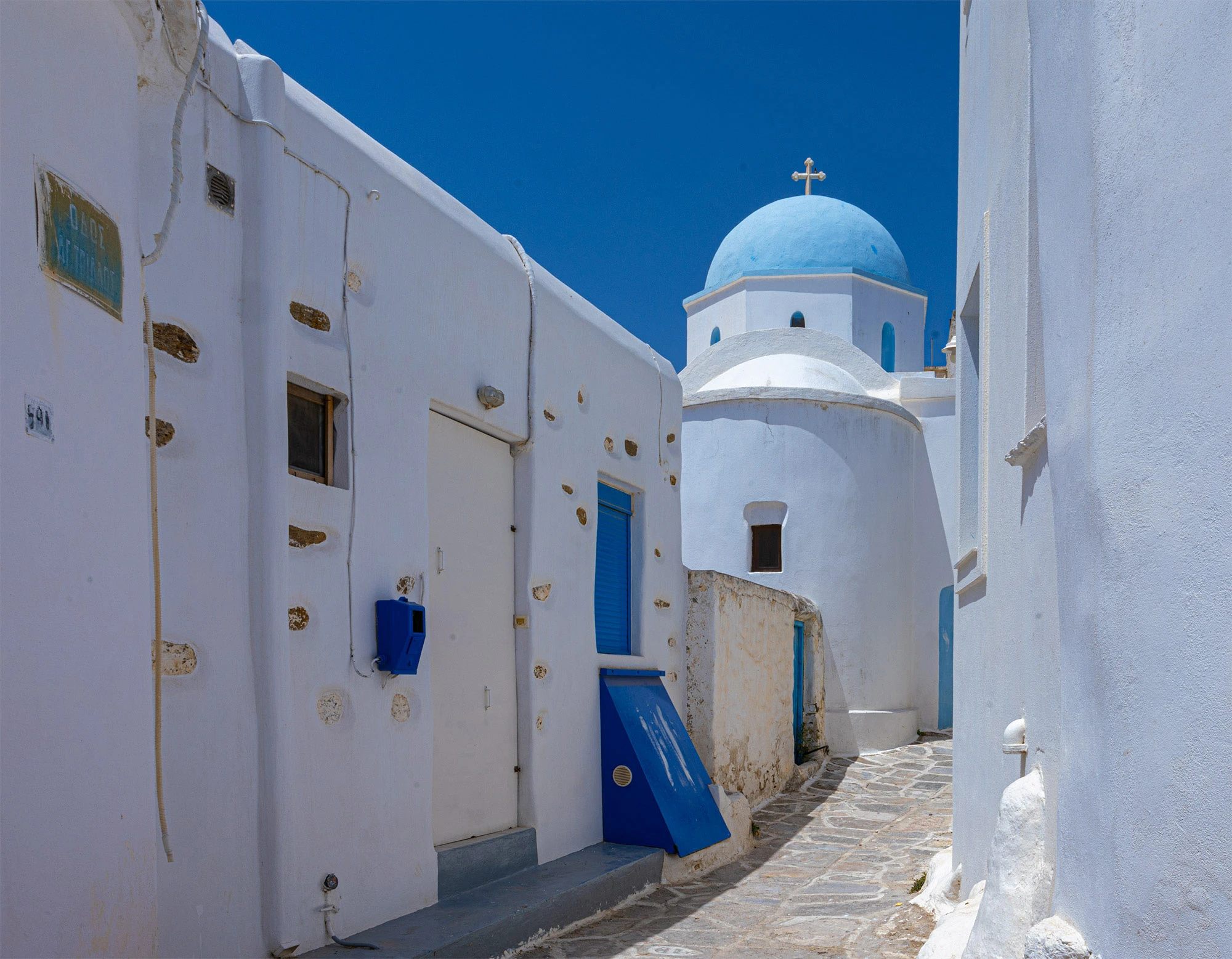 Lefkes church in Paros, Greece