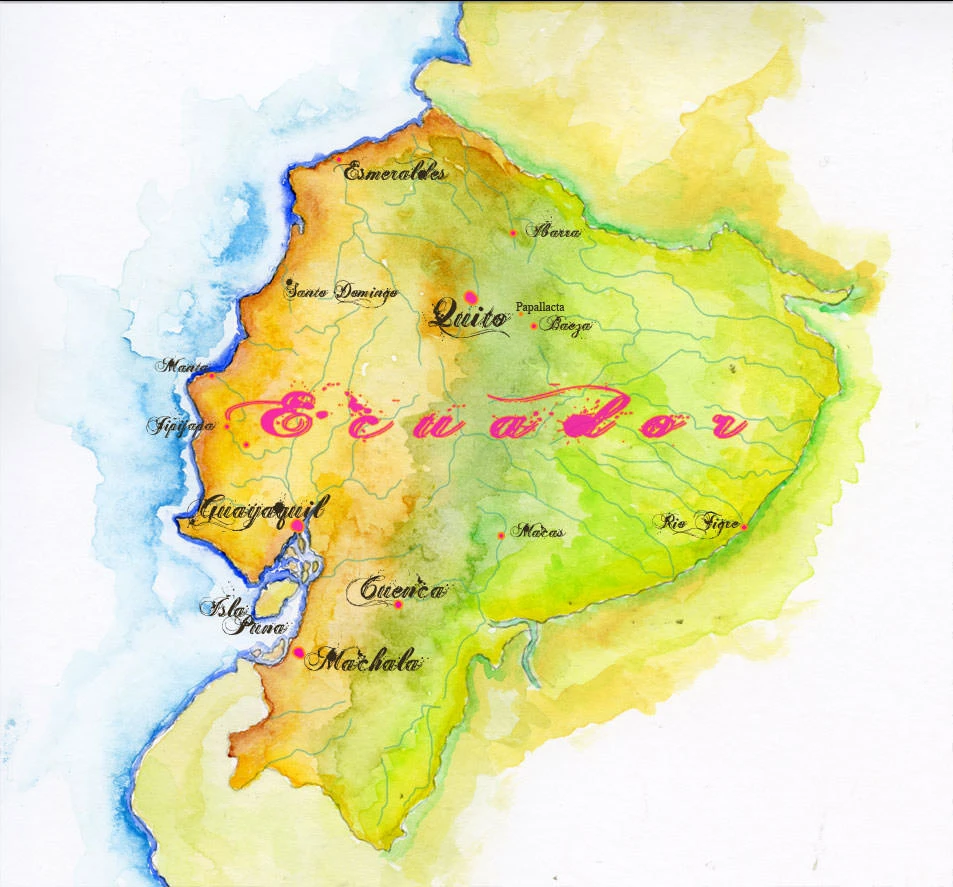Map of Ecuador